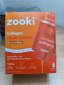 Zooki Super Strength Collagen Liquid Sachets Mango Peach 30 Pack
