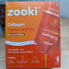 Zooki Super Strength Collagen Liquid Sachets Mango Peach 30 Pack