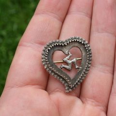 Vintage Sterling Silver 925 Brooch 1"x1"