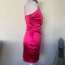 Pink satin mini dress. Size S Image 3