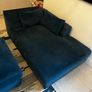 Fabric sofa and pouffe Image 2