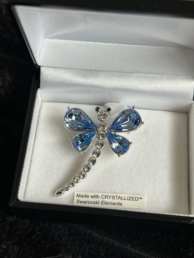 Swarovski dragon fly brooch