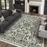 Vintage Rugs Living Room Area Rug 200x300cm Black Large Non Slip Washable Lounge Dining Room Bedroom Kitchen Office Indoor Carpet Low Pile Big Carpets Image 3