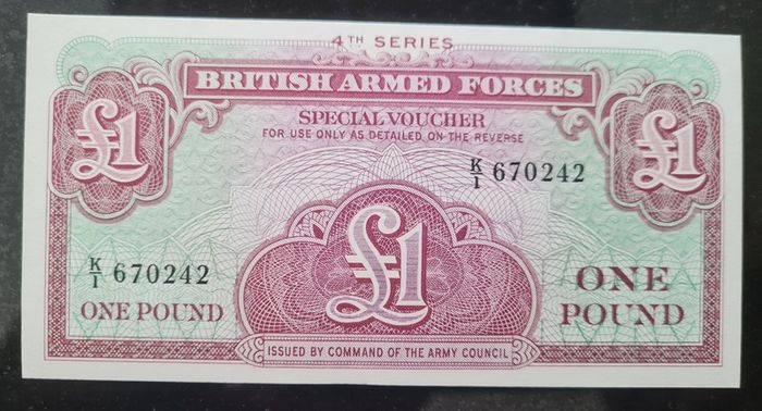 Great Britain (British Armed Forces) 1 Pound & 50P Pence 4th & 6th SERIES ( Uncirculated )