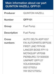 Volkswagen Fuel pump
