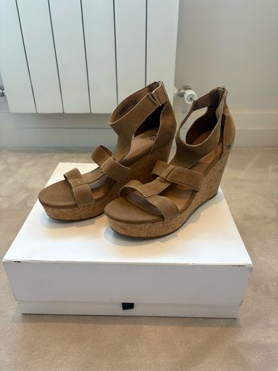 UGG Women's Whitney Platform Wedge Sandal in a beautiful Chestnut colour and never worn.