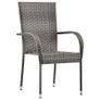 7 Piece Garden Dining Set Grey Image 5