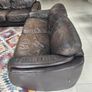 Two Italian leather 3 seater sofas Image 5