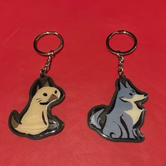 Monster Hunter Rise Palico & Palamute official keychains