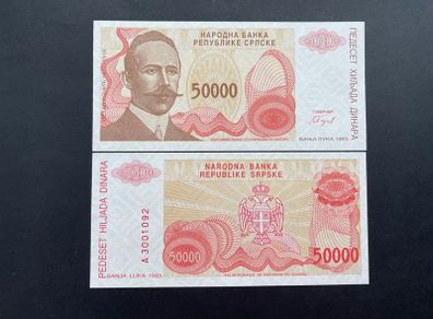 Bosnia  - Herzegovina   50000  Dinara  1993   ( UNCIRCULATED ) Pick 153a