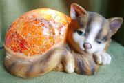 Vintage Cat Lamp - Table Lamp