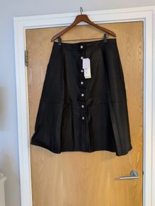 Sonders Faux Leather Black Skirt.  S.16.   B.N.W.T.