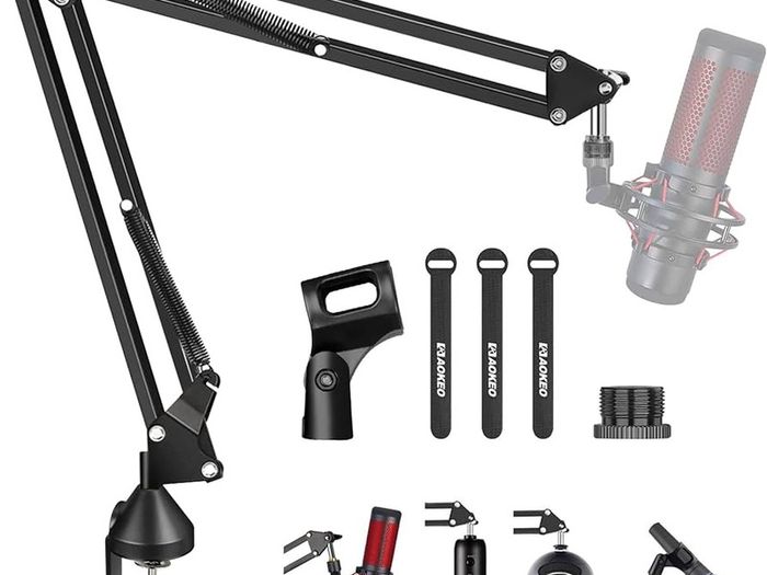 NEW SALE | Boom Arm,Aokeo AK-35 Adjustable Compact Mic Suspension Boom Scissor Arm Stand For Blue Yeti,Snowball iCE, HyperX QuadCast,SoloCast,Elgato Wave,Etc