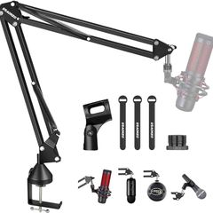NEW SALE | Microphone Boom Arm,Aokeo AK-35 Adjustable Compact Mic Suspension Boom Scissor Arm Stand For Blue Yeti,Snowball iCE, HyperX QuadCast,SoloCast,Elgato Wave,Etc