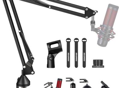 NEW SALE | Microphone Boom Arm,Aokeo AK-35 Adjustable Compact Mic Suspension Boom Scissor Arm Stand For Blue Yeti,Snowball iCE, HyperX QuadCast,SoloCast,Elgato Wave,Etc