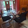 Round Glass Topped Table and 4 Chairs Image 2