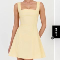 Yellow mini dress