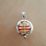 Silver and glass swirl pendant Image 2