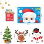 385 Pcs Christmas Window Stickers 10 Sheets Double-Sides Xmas Window Decorations/Santa Clings for Office Christmas Themed Party Image 2