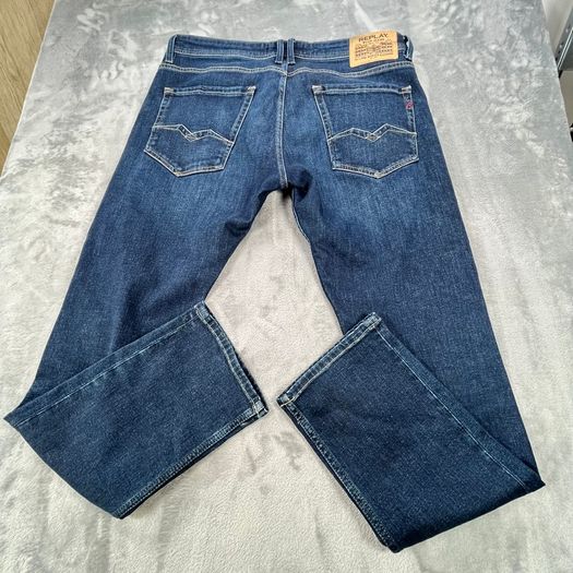 Replay Mens Rocco Jeans W34 L31 Indigo - Zip Fly
