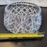 Vintage Heavy Cut Crystal Rose Bowl Diamond Star Pattern 19cm Image 10
