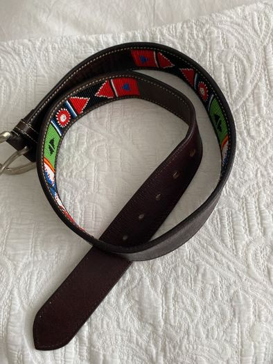 Belt Leather Belt Hand made Hand beaded