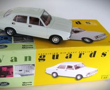 Diecast Model Morris Marina White - Collectable Vanguards 1:43