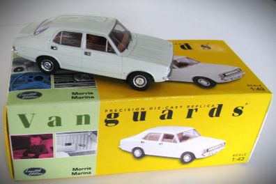 Diecast Model Morris Marina White - Collectable Vanguards 1:43