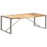 Dining Table 220x100x75 cm Solid Rough Mango Wood Image 5