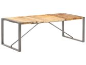 Dining Table 220x100x75 cm Solid Rough Mango Wood