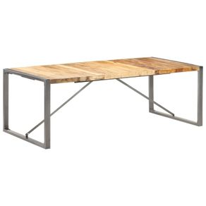 Dining Table 220x100x75 cm Solid Rough Mango Wood