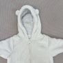 Next Ecru Baby Cosy Fleece Hooded All-In-One Size 0-3 Months Image 2