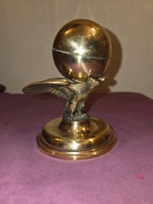 Antique Solid Brass Eagle Ink Well