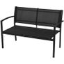 4 Piece Garden Lounge Set Textilene Black Image 2
