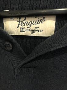 Penguin short sleeve navy polo shirt large