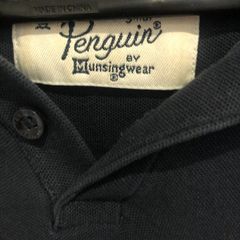 Penguin short sleeve navy polo shirt large