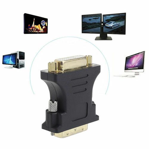 DVI-D (24+1) Male to DVI-I (24+5) Female Adapter Gold Plated (Brand New/Warranty)