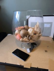 Large brandy glass vase