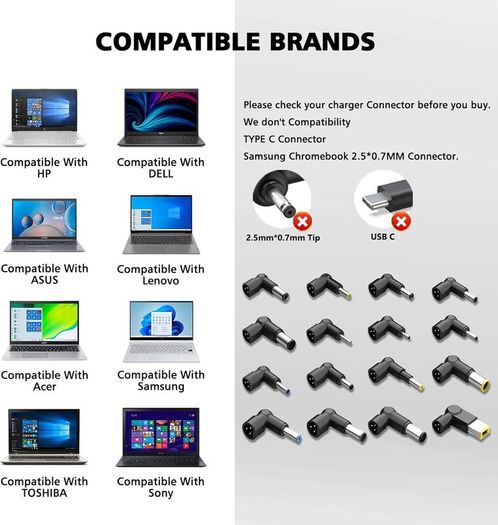 Universal laptop charger 90W