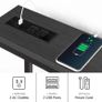 Skinny Console Table with Power Outlets, 160 cm Narrow Sofa Table, Behind Couch Table with Charging Station for Plants, Living Room, Black Image 8