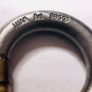 Earrings 14k gold titanium C hoop matte finish Image 4