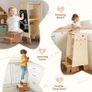 Learning Tower with Removable Step Stool, 2-in-1 Wooden Learning Tower for Kids with Blackboard, 3 Adjustable Height, Step Stool for Kitchen Bathroom Kids 2-6 Year Old Image 8