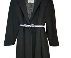 Aquascutum wool cashmere open-fronted Swing Coat
