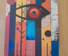 Abstract eye design wall poster