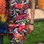 Multi Coloured Tropical Print Dress Image 2