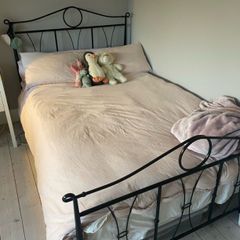 Beautiful Black Solid 4Ft Small Double Metal Bed Frame - Can Deliver