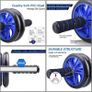 NEW SALE | 7-IN-1 Ab Roller Wheel Set With, 2 Push-up Bars, Resistance Band, Skipping Rope, Hand Grip And Knee Pad, Fitness Workout At Home Gym Image 5