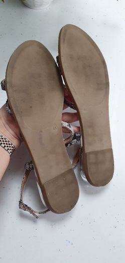GIOSEPPO silver bling strappy sandals Sz 41 (Fit 7-7.5 UK)