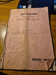 Vintage Aquadare deep well pumps and automatic pressure water systems Manual