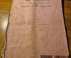 Vintage Aquadare deep well pumps and automatic pressure water systems Manual